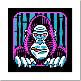 Angry Psychedelic Gorilla Posters and Art